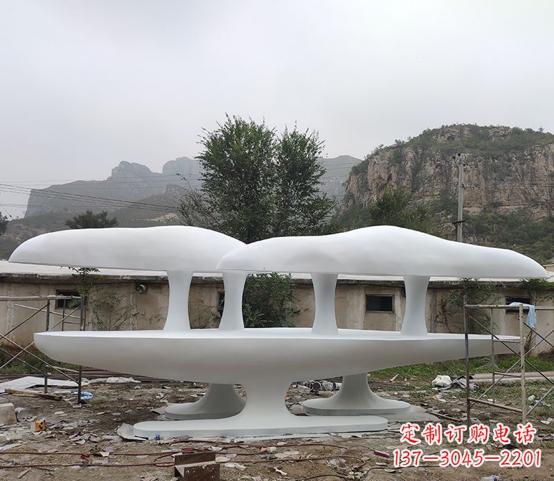 泸州不锈钢蘑菇雕塑美丽的景观装置