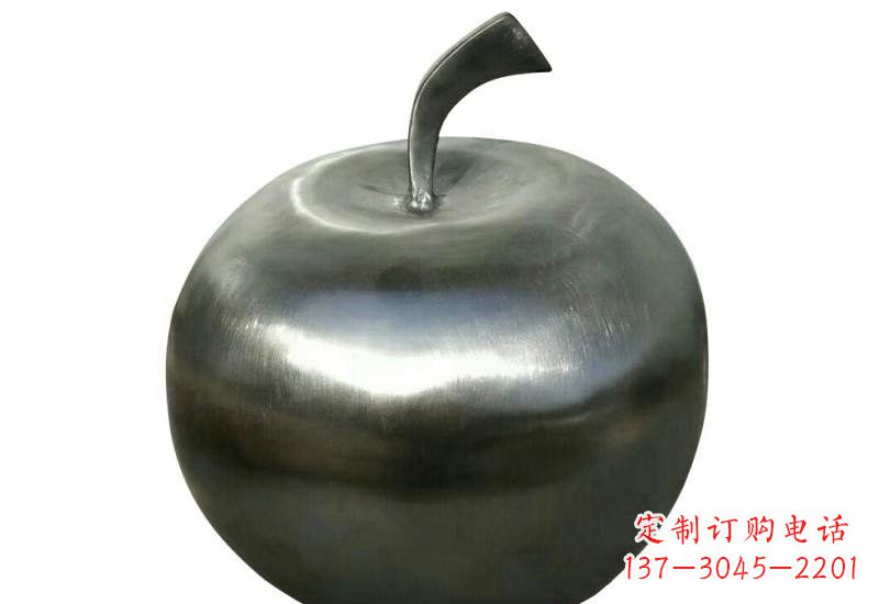 泸州不锈钢苹果雕塑精美的艺术之作