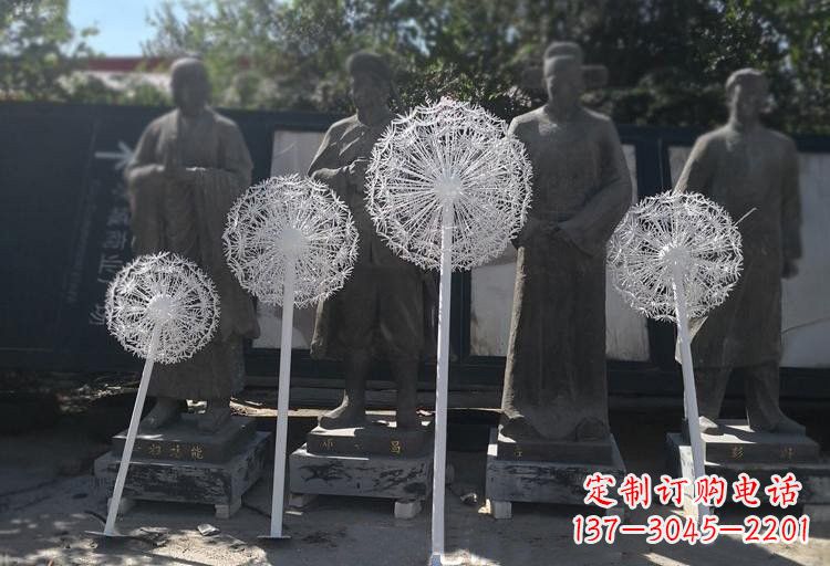 泸州不锈钢蒲公英喷泉雕塑