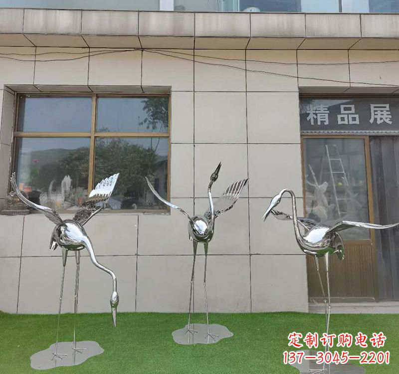 泸州不锈钢仙鹤雕塑传承传统文化