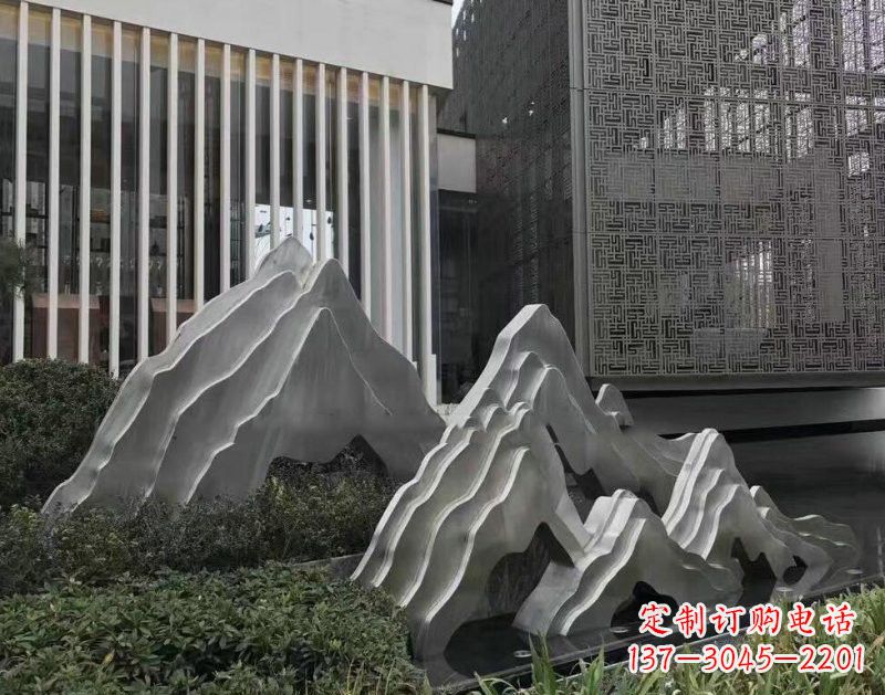 泸州不锈钢公园小区精美的假山雕塑