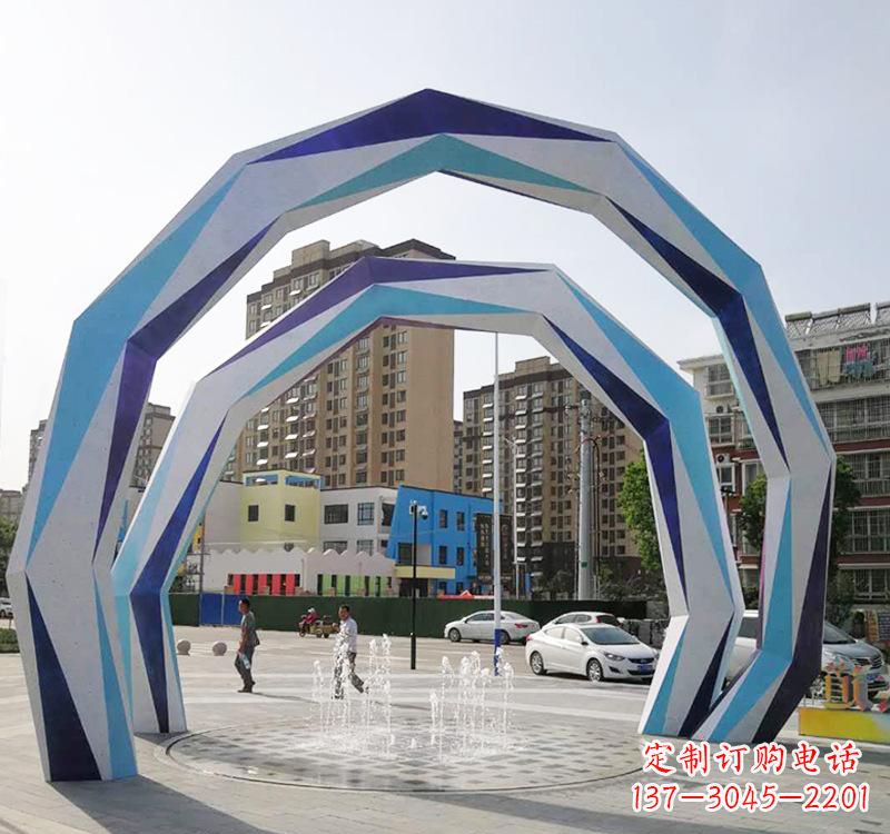 泸州不锈钢拱门雕塑令人惊叹的艺术品