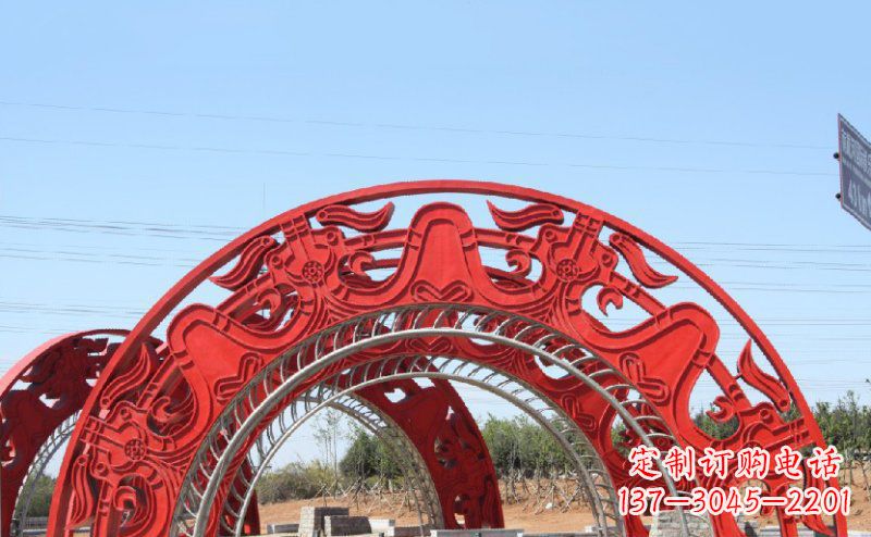 泸州不锈钢拱门雕塑美丽的艺术精品