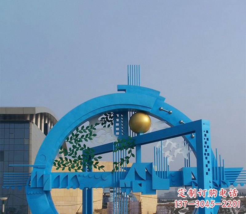 泸州不锈钢拱桥雕塑美丽的艺术品