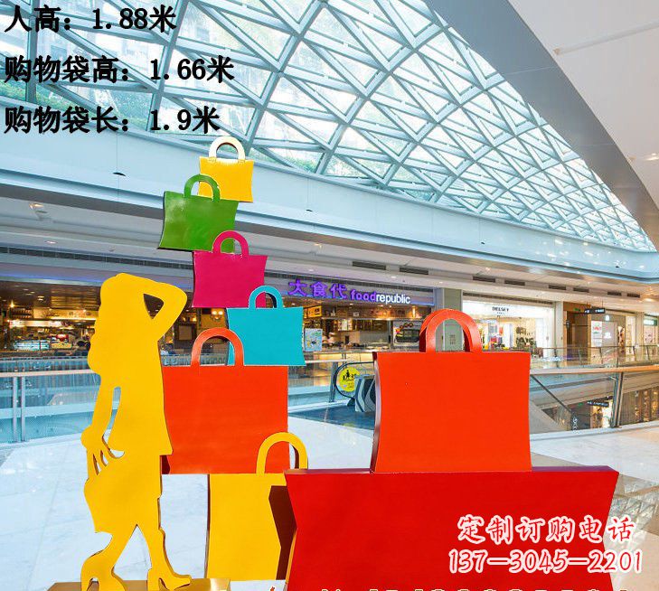 泸州不锈钢购物袋雕塑艺术品的独特之处