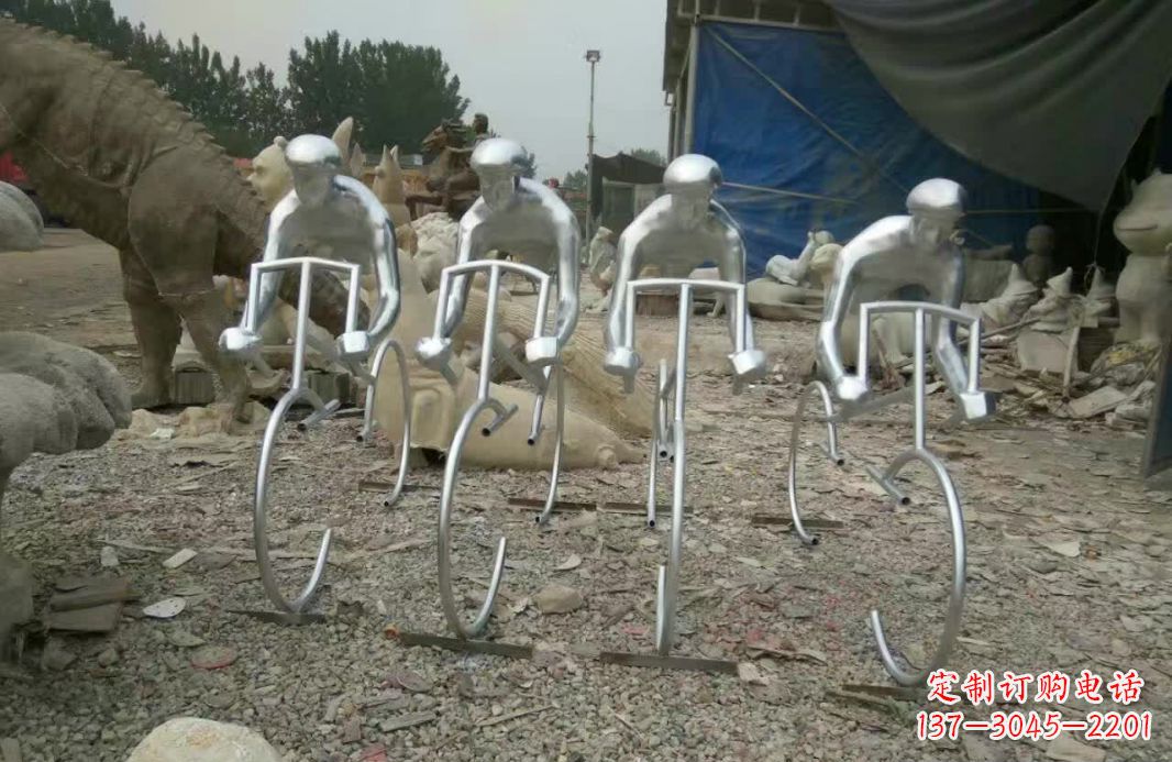 泸州不锈钢自行车雕塑——美丽的自行车文化精神