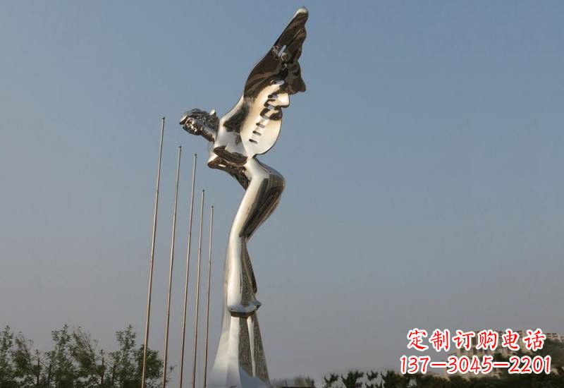 泸州不锈钢天使雕塑精美而优雅