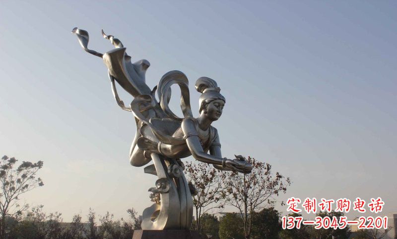 泸州不锈钢蟠桃仙女雕塑美丽的传说