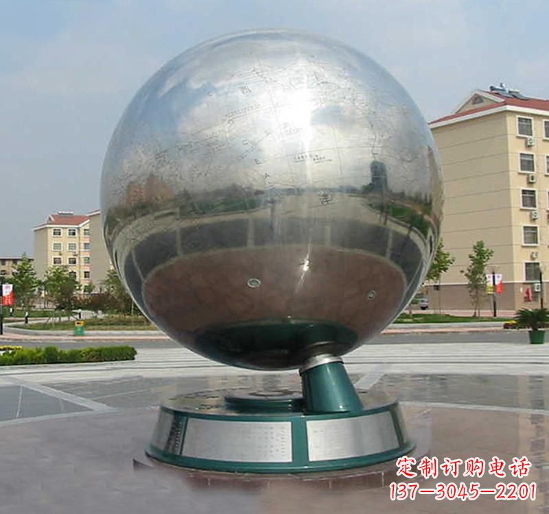 泸州不锈钢地球雕塑现代艺术的精美结合