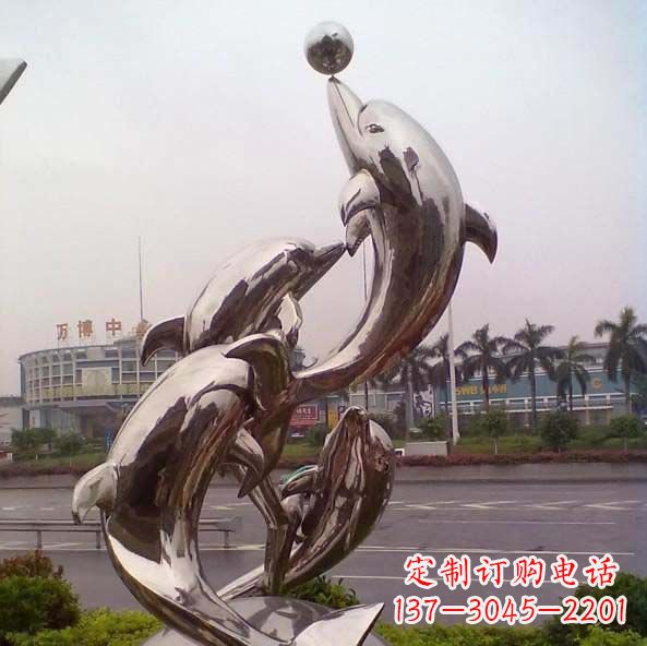 泸州不锈钢海豚雕塑艺术之美