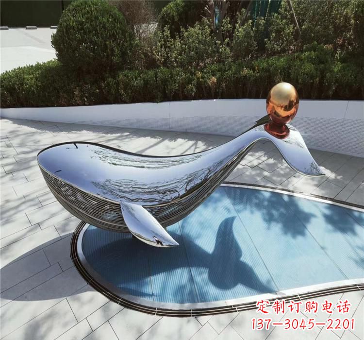泸州不锈钢海豚精美的雕塑作品