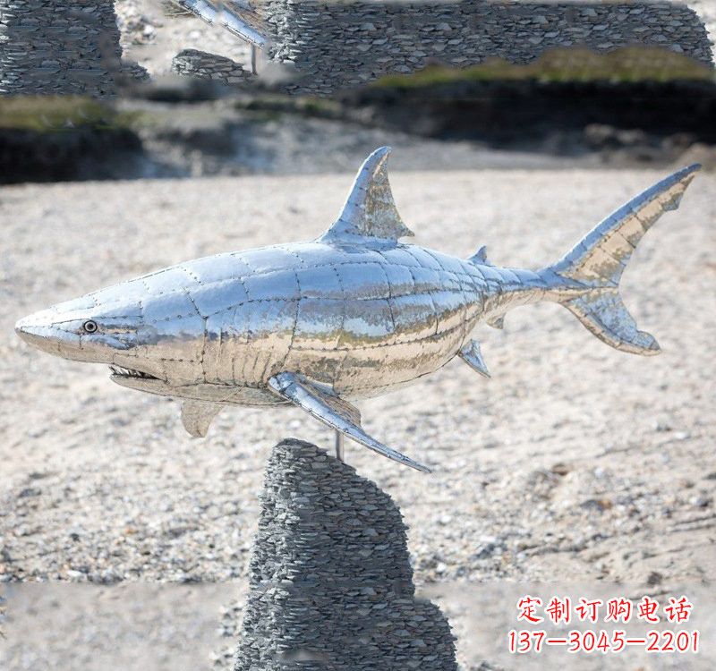 泸州不锈钢海洋公园鲨鱼雕塑