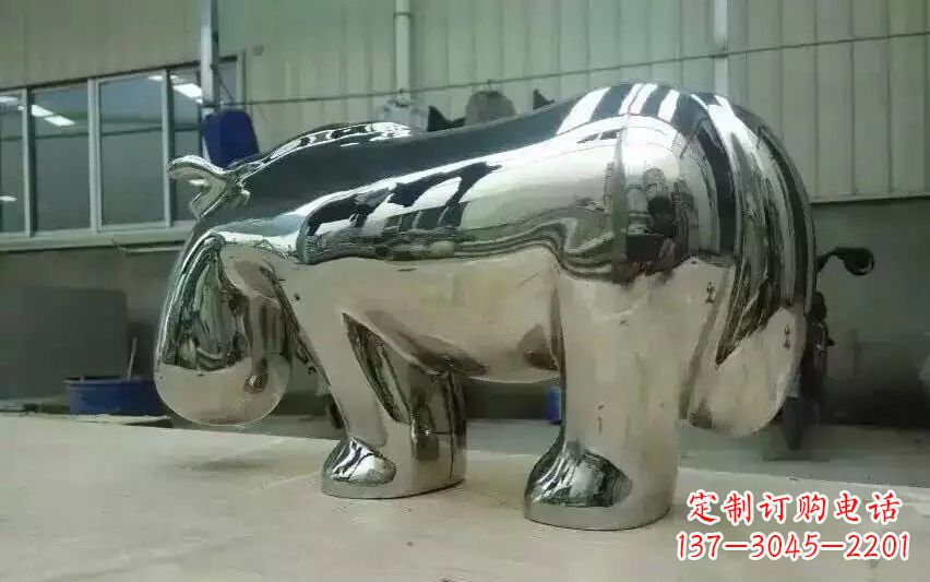 泸州不锈钢河马雕塑美观耐用的艺术品