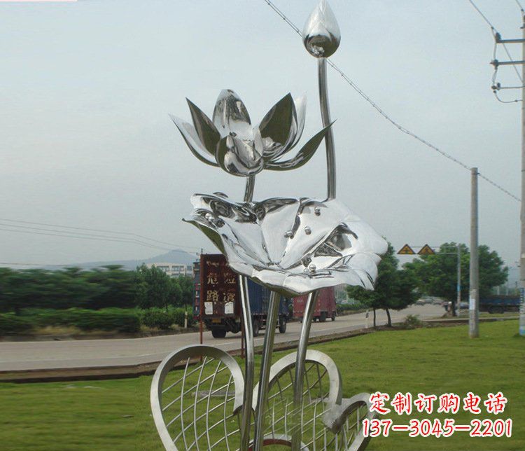 泸州精美不锈钢荷叶雕塑