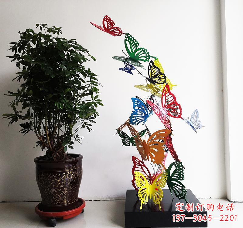泸州不锈钢蝴蝶雕塑精美的艺术品