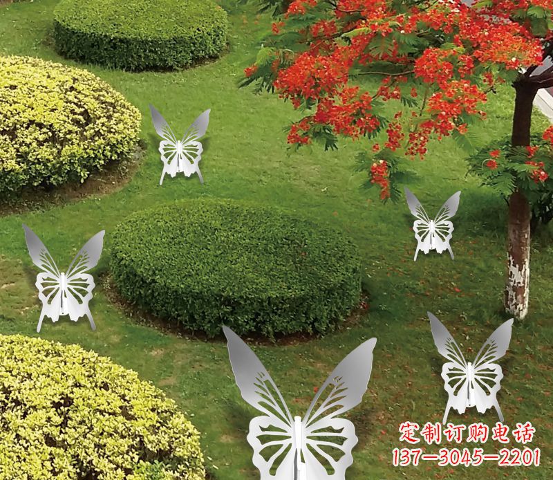 泸州灵动飞舞不锈钢蝴蝶雕塑