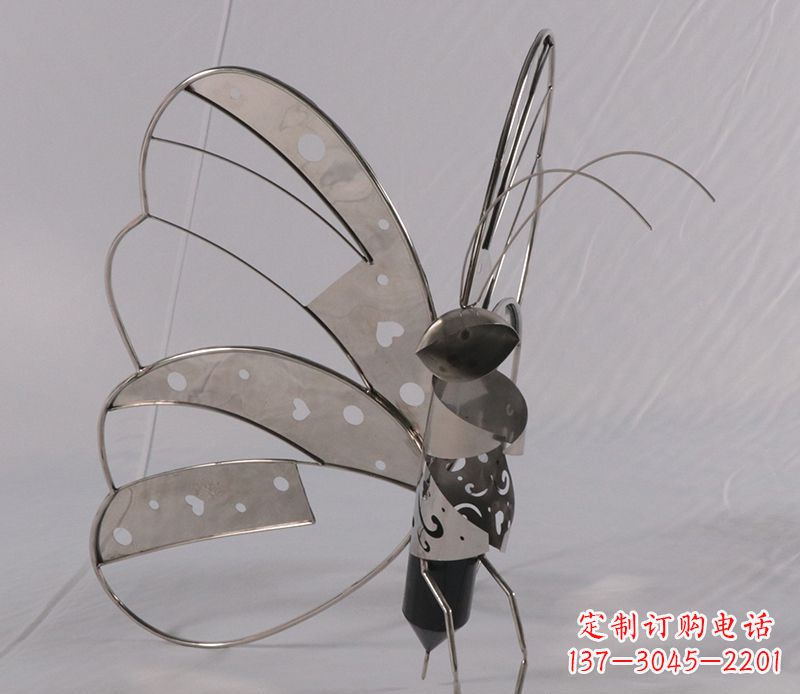 泸州不锈钢蝴蝶雕塑精美的艺术品