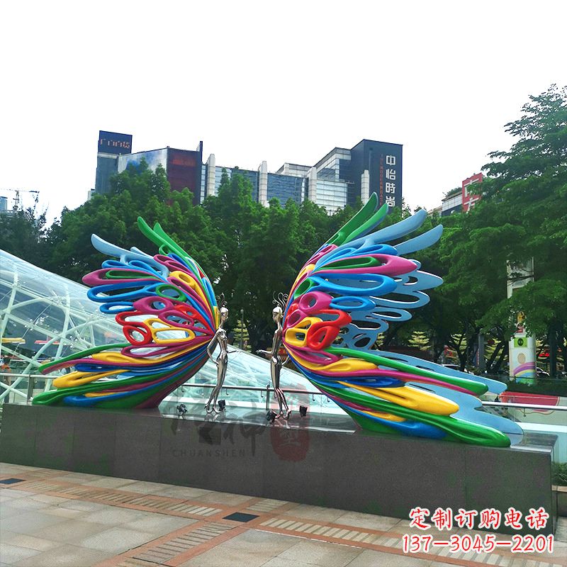 泸州蝴蝶城市广场步道装饰雕塑
