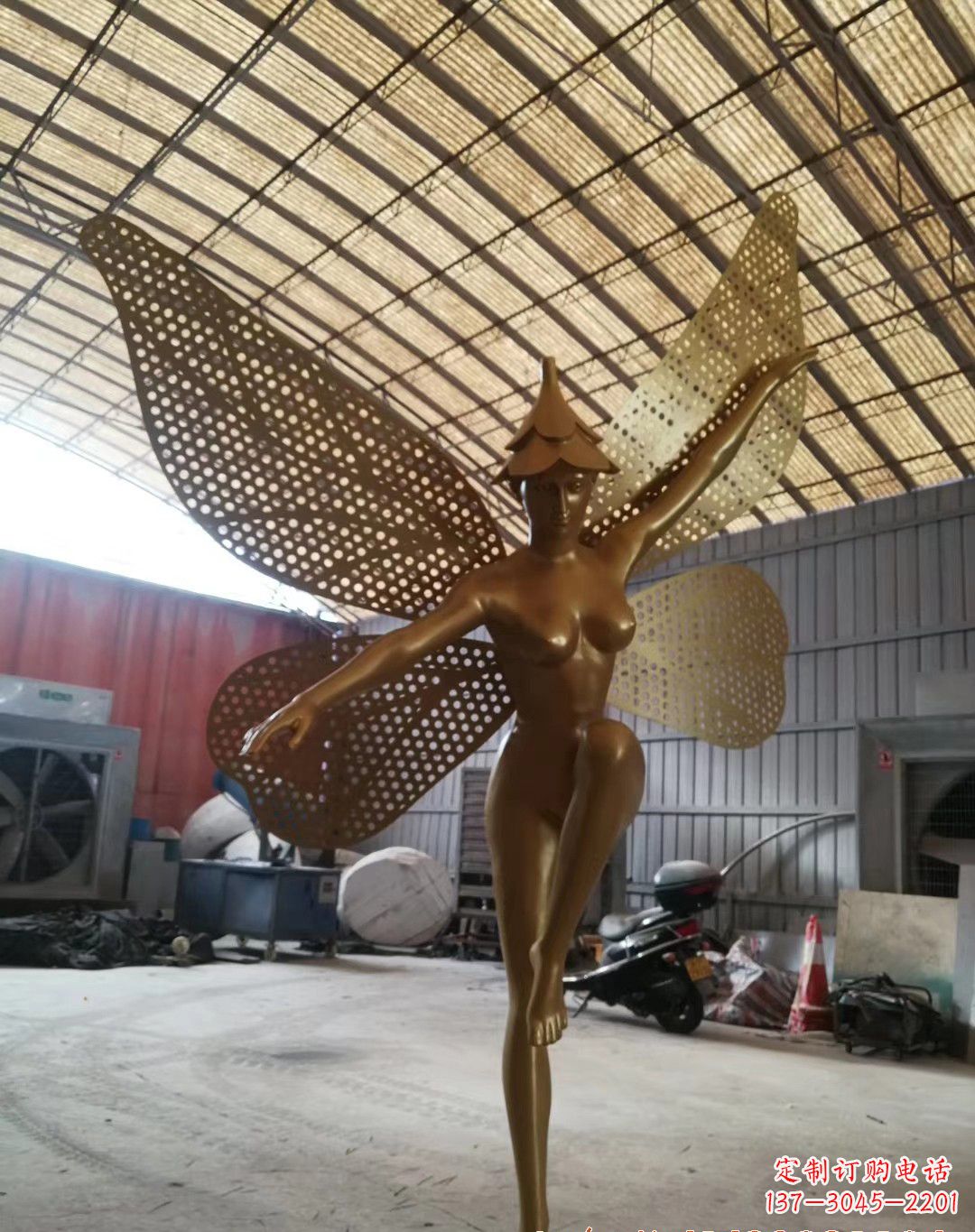 泸州不锈钢蝴蝶仙子雕塑精美的美丽之作