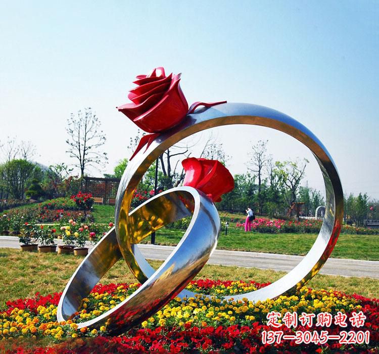 泸州精美不锈钢戒指雕塑