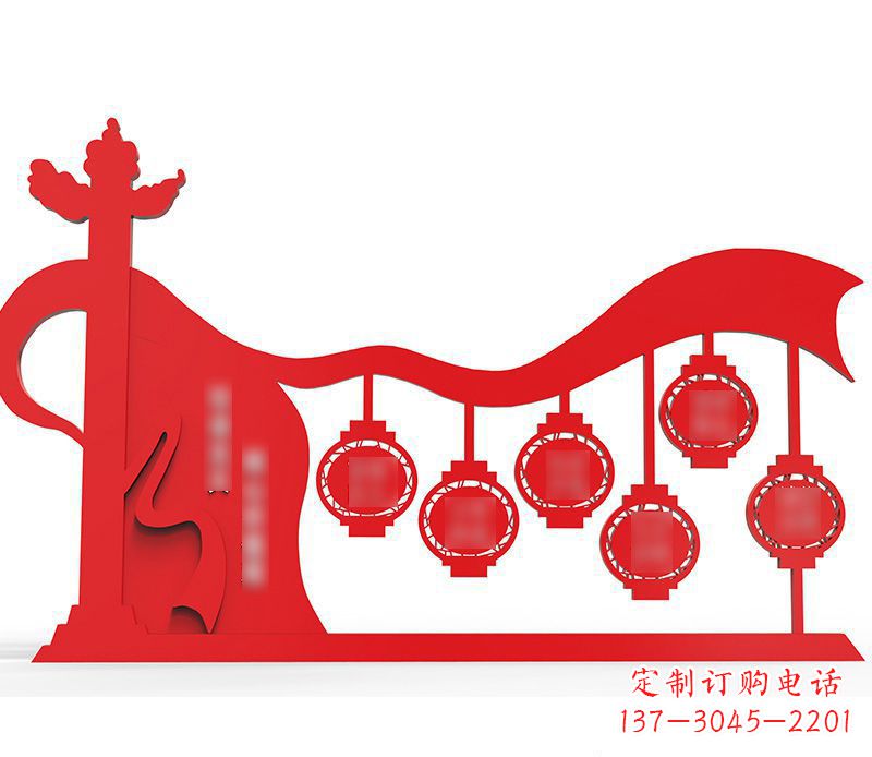 泸州灯笼雕塑传承社会主义核心价值观