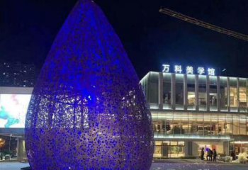 泸州不锈钢水滴雕塑-自然之美