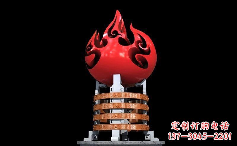 泸州不锈钢火炬雕塑传承奋进精神