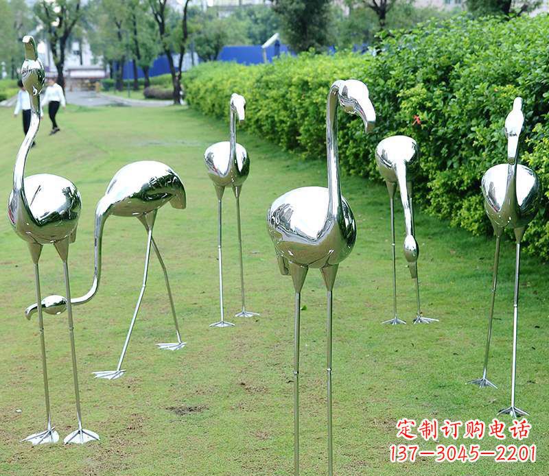 泸州不锈钢火烈鸟雕塑美丽的艺术杰作