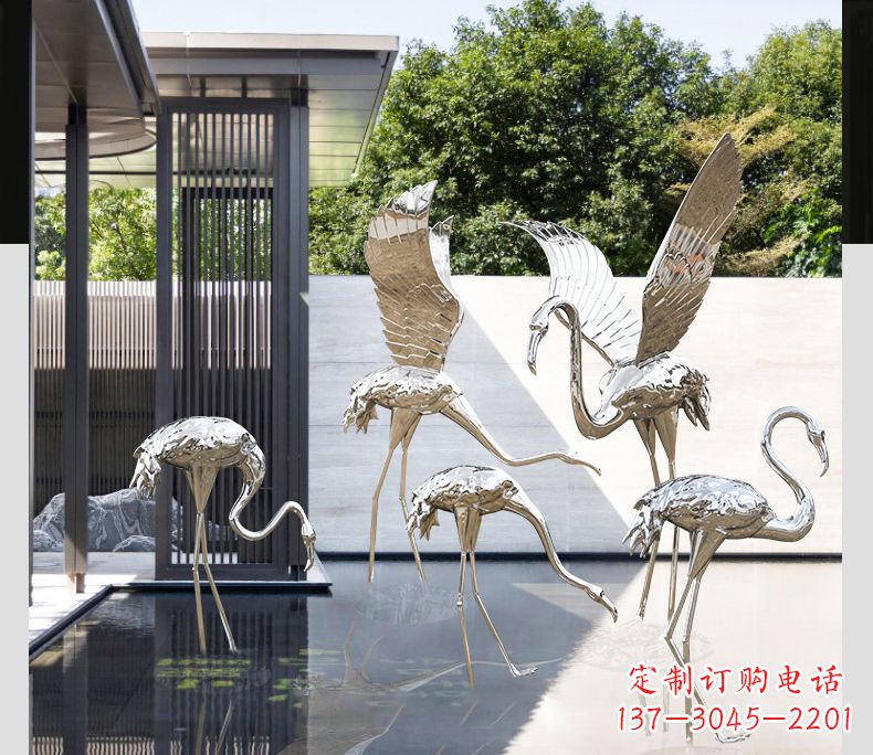 泸州不锈钢火烈鸟雕塑雕刻艺术的精粹