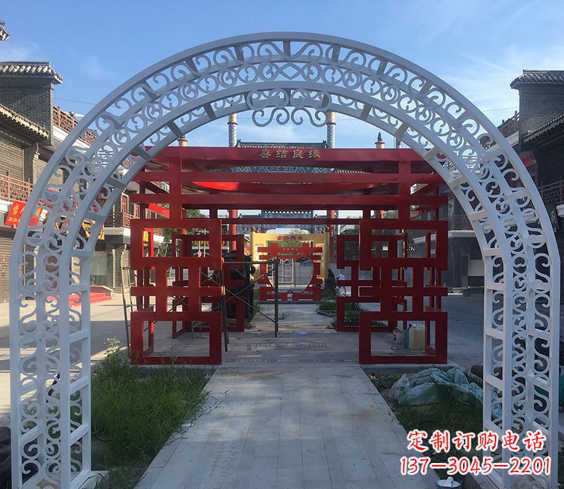泸州不锈钢拱门雕塑——精美绝伦