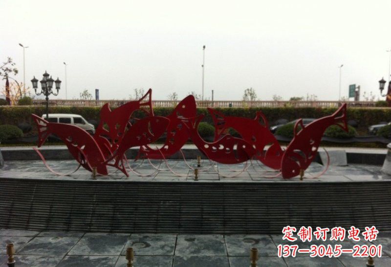 泸州不锈钢剪纸鲤鱼雕塑精巧美观
