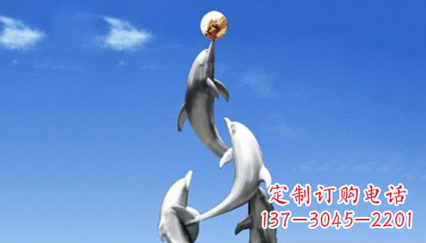 泸州不锈钢海豚雕塑——精美的海洋艺术