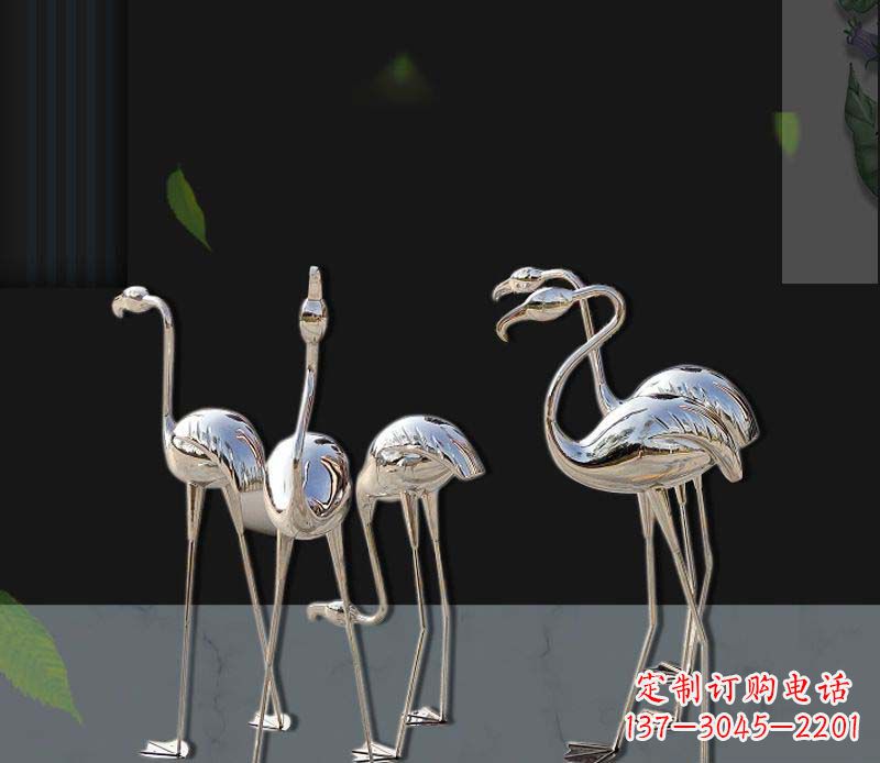 泸州非凡之美不锈钢火烈鸟雕塑