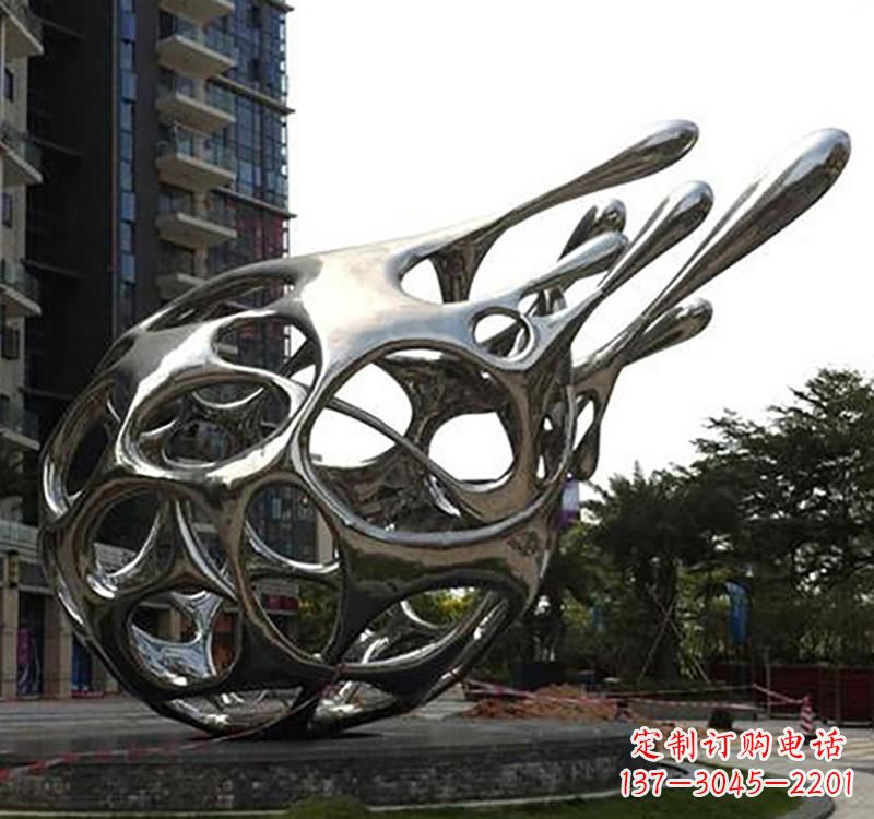 泸州不锈钢镜面火龙果雕塑精致的艺术瑰宝