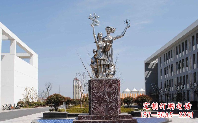 泸州不锈钢学生雕塑——记录学生成长的精美艺术品