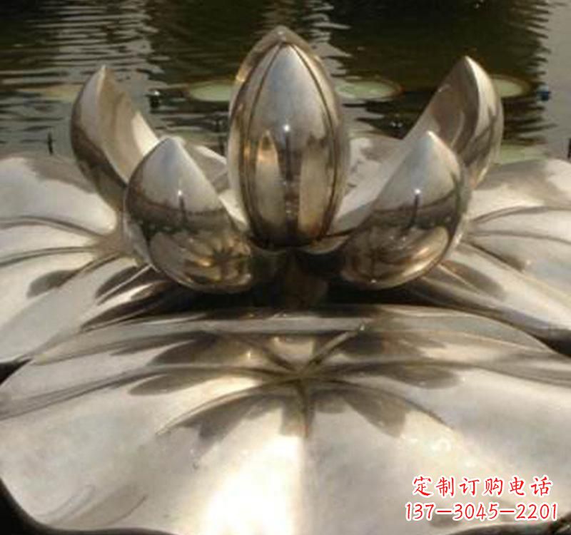 泸州不锈钢莲花喷泉雕塑艺术结合新技术