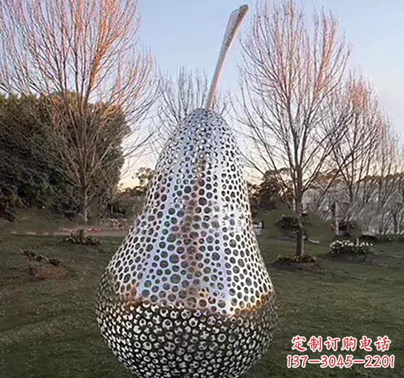 泸州不锈钢镂空水果雕塑精美绝伦