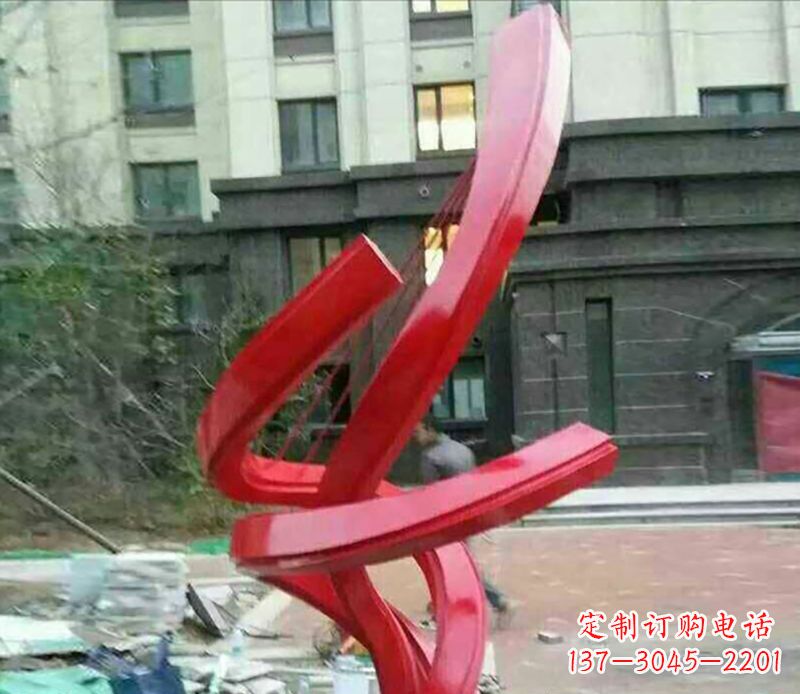 泸州不锈钢螺旋飘带雕塑