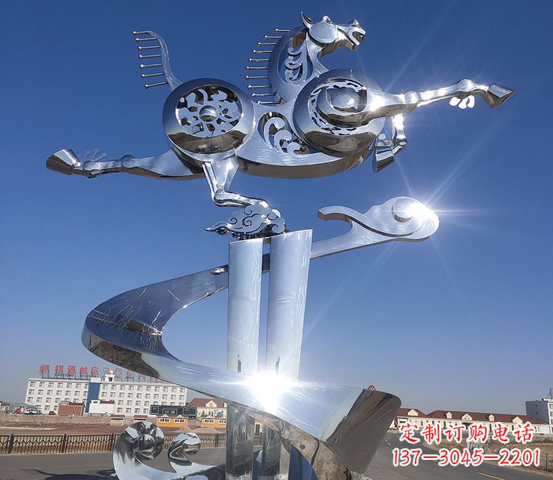 泸州不锈钢马踏飞燕雕塑——精美的艺术品