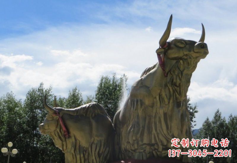 泸州不锈钢牦牛雕塑一种传统文化的精美传承