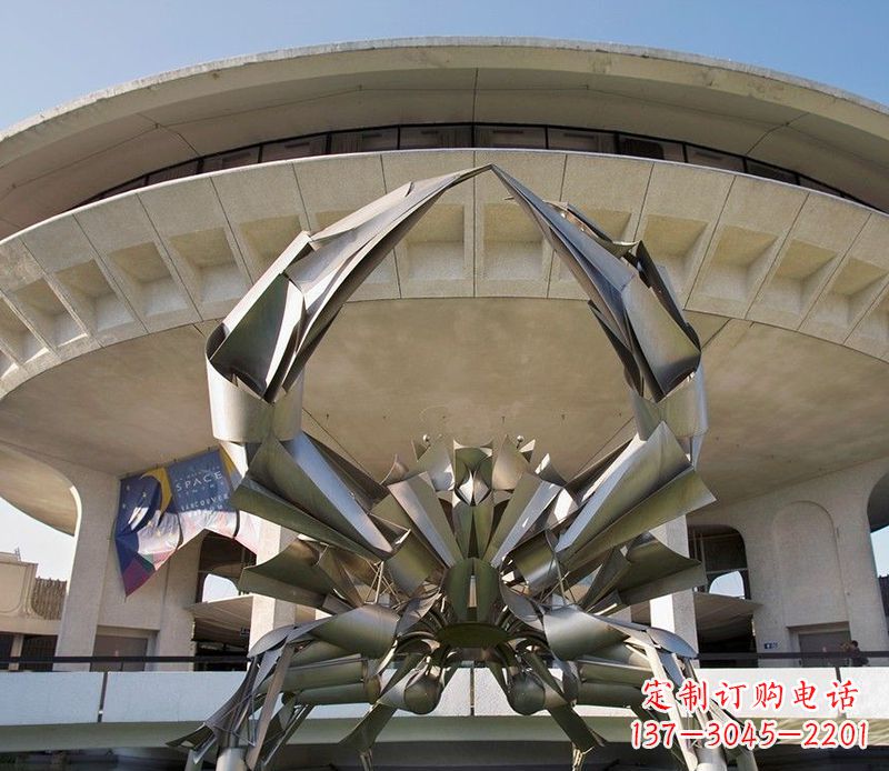 泸州不锈钢螃蟹雕塑美观耐候的户外装饰