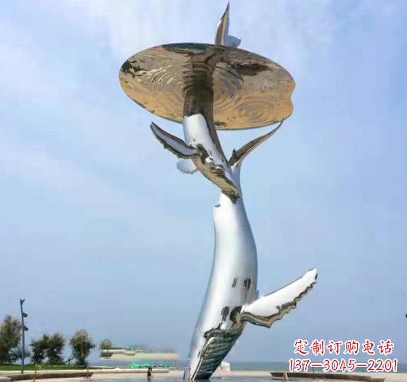 泸州不锈钢海豚雕塑精美的艺术品
