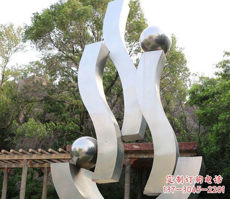 泸州景观雕塑现代不锈钢飘带