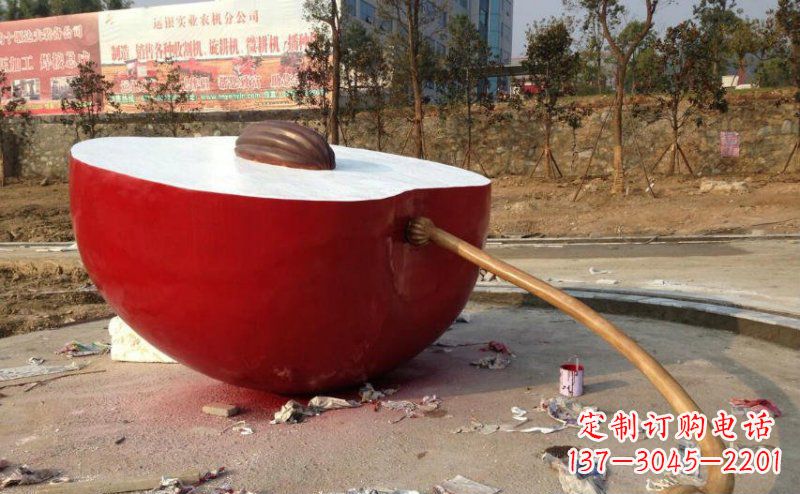 泸州不锈钢苹果雕塑艺术与实用的结合