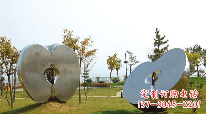 泸州不锈钢苹果雕塑象征新生活的精神