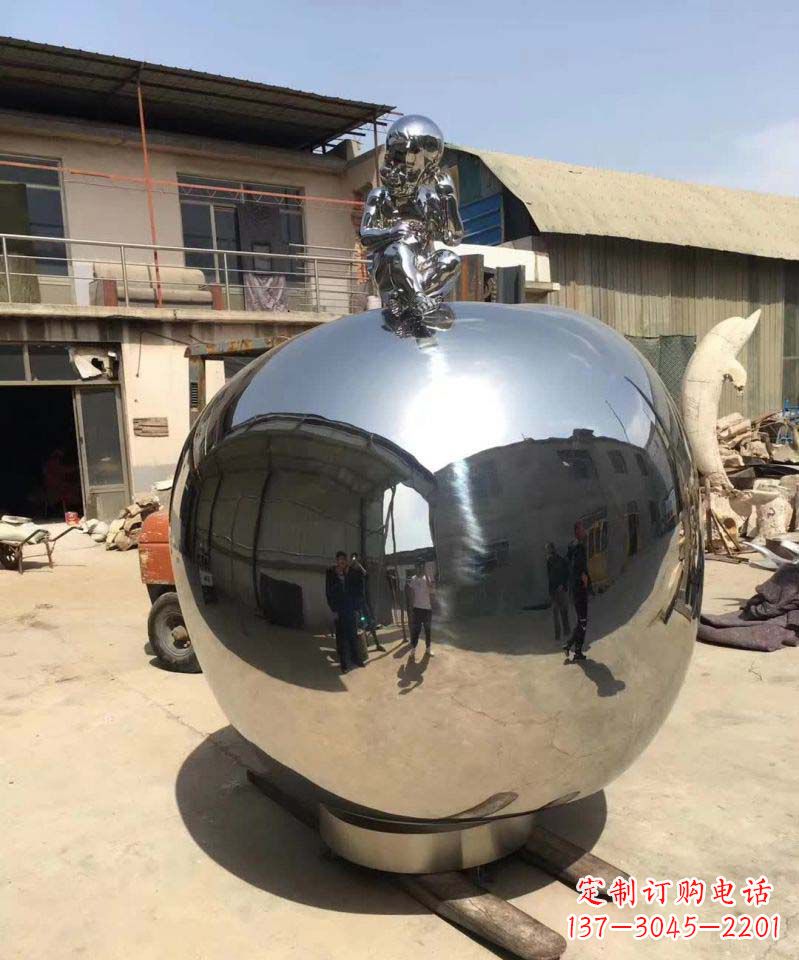 泸州精美不锈钢苹果雕塑