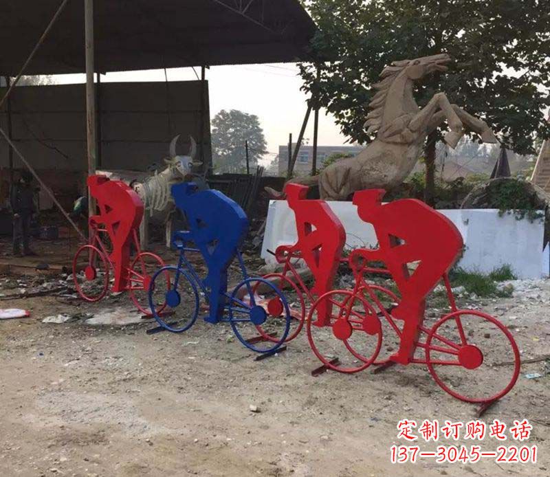 泸州不锈钢骑自行车雕塑一种经典的艺术形式