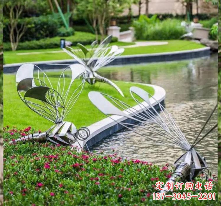 泸州不锈钢蜻蜓一件完美的动物雕塑