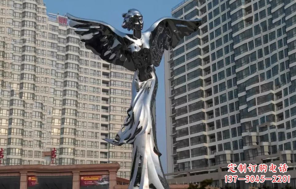 泸州不锈钢天使雕塑传递着美丽与希望