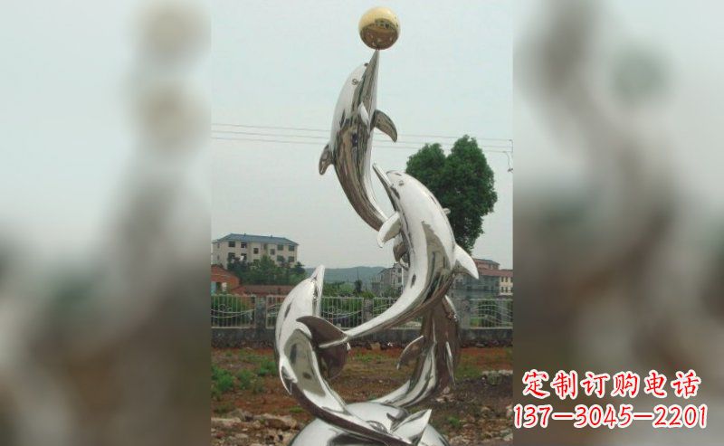 泸州不锈钢海豚雕塑的美丽